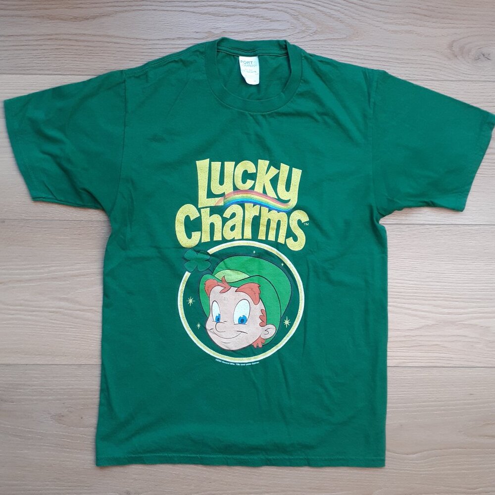 Lucky Charms Logo - New Small Green T-Shirt